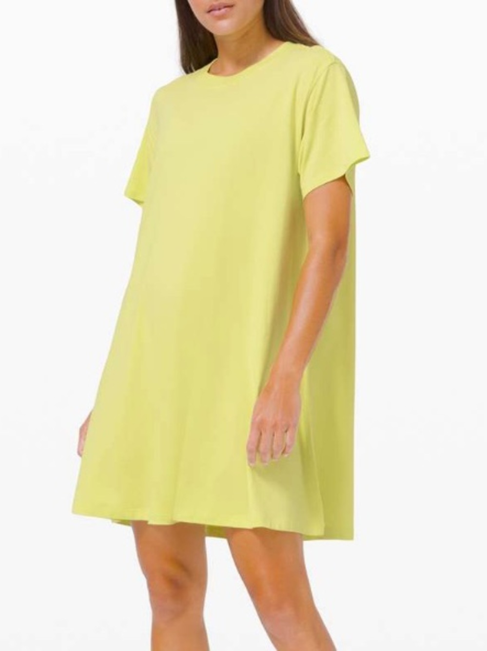 Lululemon All Yours Tee Dress Neon Yellow Short Sleeve Size 4*